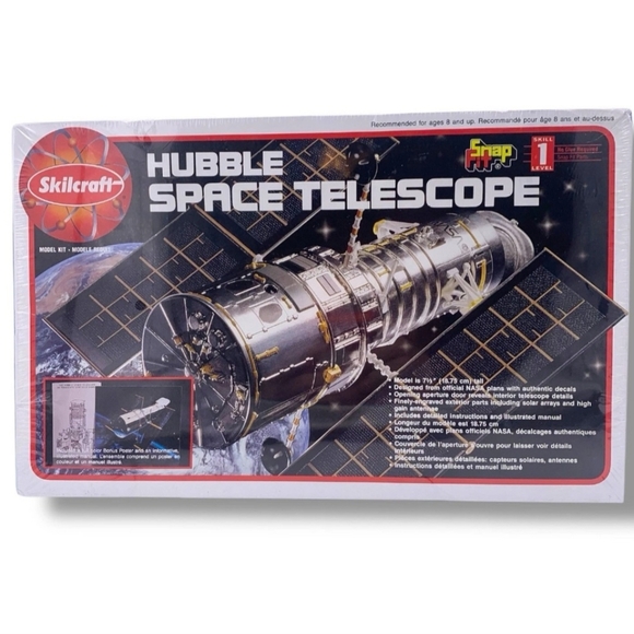 1995 Skilcraft Hubble Space Telescope 1/72 Snap-Tite Model...